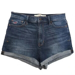 Hollister High Rise Jean Denim Cuffed Shorts